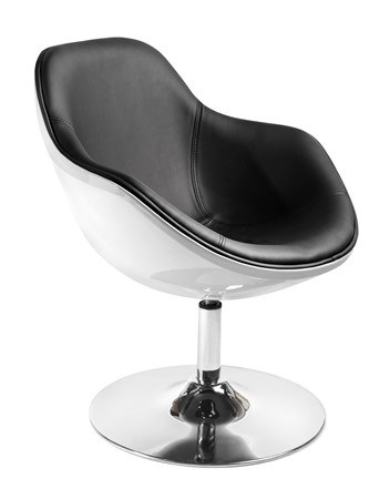 Armchair, Palermo, swivel, white/black